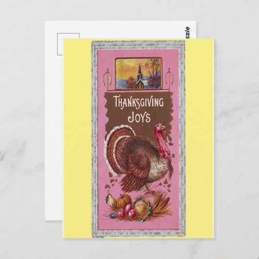 Erntedank mit der Türkei 1917 Postkarte (Vorne/Hinten)