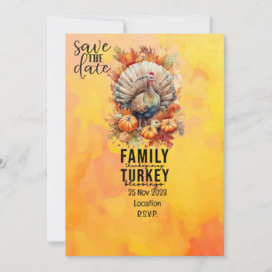 Erntedank mit der Türkei Save the Date Einladung