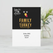 Erntedank mit der Türkei Save the Date Einladung (Stehend Vorderseite)