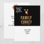 Erntedank mit der Türkei Save the Date Einladung (Vorne/Hinten)