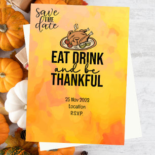 Erntedank mit der Türkei Save the Date Einladung