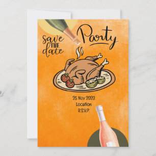 Erntedank mit der Türkei Save the Date Einladung