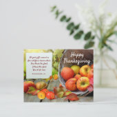 Erntedank mit farbenfrohen Apfelkörben Postkarte (Stehend Vorderseite)