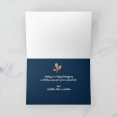 Erntedank mit farbenfrohen Blättern Karte (Innenseite)