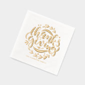 Erntedank mit Handschrift Servietten Mit Folie (Links)