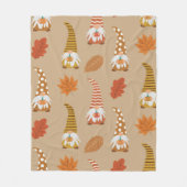 Erntedank mit Herbstblättern Fleecedecke (Vorderseite)