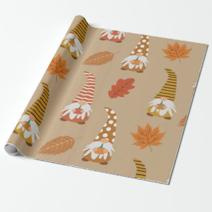 Erntedank mit Herbstblättern Geschenkpapier