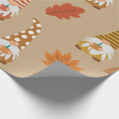 Erntedank mit Herbstblättern Geschenkpapier (Ecke)