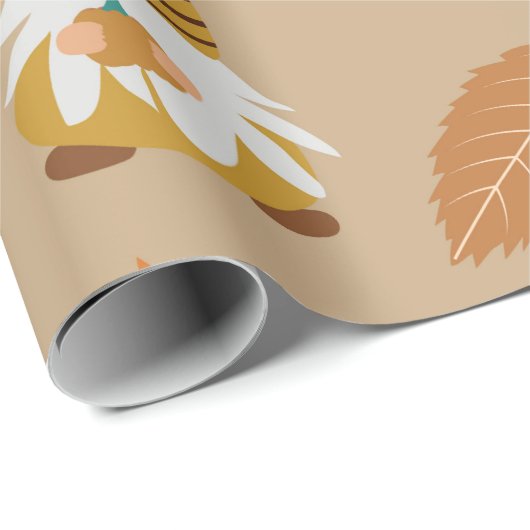 Erntedank mit Herbstblättern Geschenkpapier (Rolleneckpunkt)