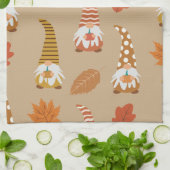 Erntedank mit Herbstblättern Geschirrtuch (Gefaltet)