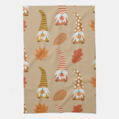Erntedank mit Herbstblättern Geschirrtuch (Vertikal)