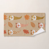 Erntedank mit Herbstblättern Handtuch (Handtuch)