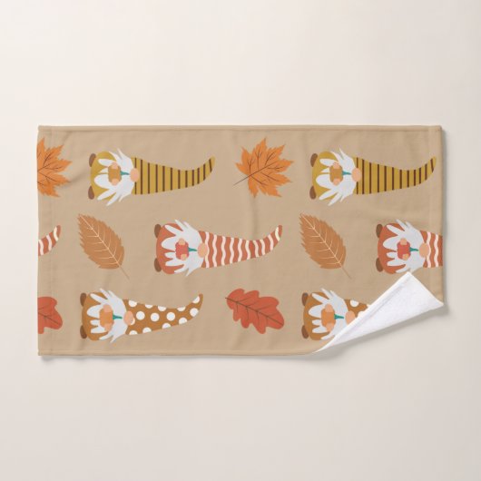 Erntedank mit Herbstblättern Handtuch (Handtuch)