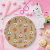 Erntedank mit Herbstblättern Pappteller (Party)