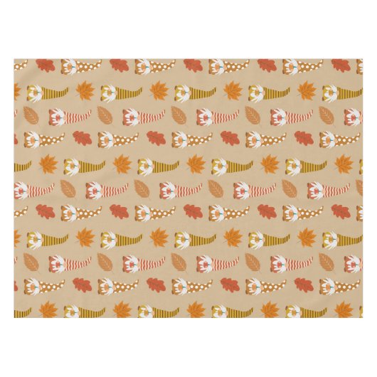 Erntedank mit Herbstblättern Tischdecke (Vorderseite (Horizontal))