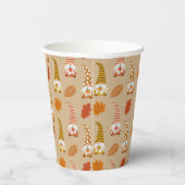 Erntedank mit Herbstleavenmuster Pappbecher (Rechts)