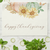 Erntedank mit individueller Wasserfarbenernte Geschirrtuch (Gefaltet)