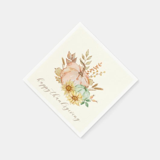 Erntedank mit individueller Wasserfarbenernte Serviette (Ecke)