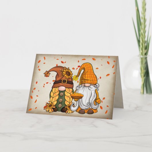 Erntedank mit Kuchen Feiertagskarte (Vorderseite)