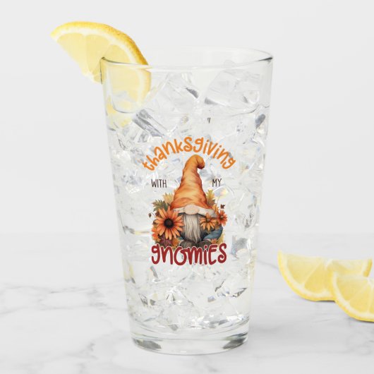 Erntedank mit meinen Gnomen Glas (Vorderseite Ice)