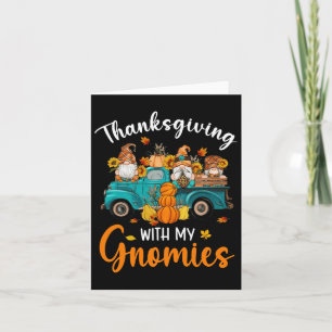 Erntedank mit meinen Gnomen Gnome Freunde glücklic Karte