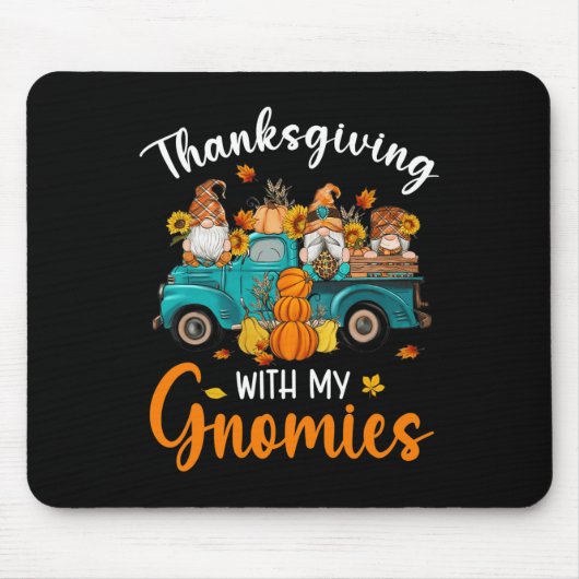 Erntedank mit meinen Gnomen Gnome Freunde glücklic Mousepad (Vorne)