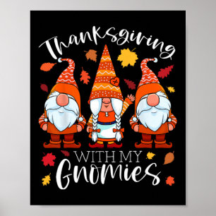 Erntedank mit meinen Gnomen Herbstgnomaden fallen Poster