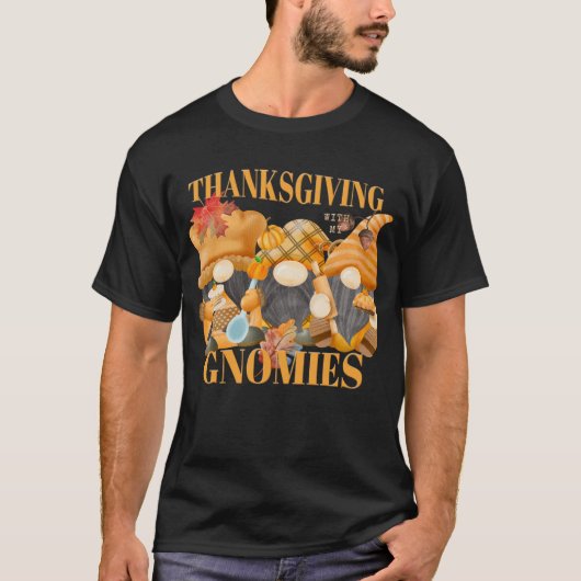 Erntedank mit meinen Gnomen Herbstgnomen T-Shirt (Vorderseite)