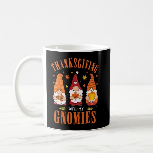 Erntedank mit meinen Gnomen Herbstschwung Kaffeetasse (Links)