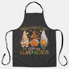 Erntedank mit meinen Gnomen Herbstvorsprung Schürze
