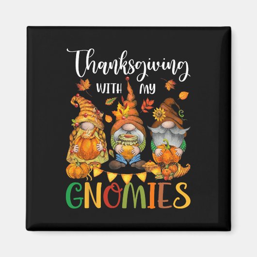 Erntedank mit meinen Gnomen Herbstwochen Magnet (Vorne)