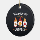 Erntedank mit meinen Gnomen Keramik Ornament (Links)