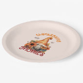 Erntedank mit meinen Gnomen Pappteller (Schrägansicht)