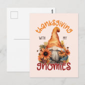 Erntedank mit meinen Gnomen Postkarte (Vorne/Hinten)