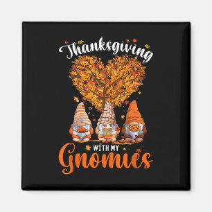 Erntedank mit meinen Gnomen Spaß Herbst Herbst Magnet