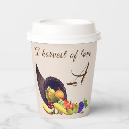 Erntedank Mit Monogramm Pappbecher