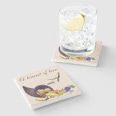 Erntedank Mit Monogramm Steinuntersetzer