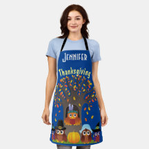 Erntedank mit niedlichen Eulen