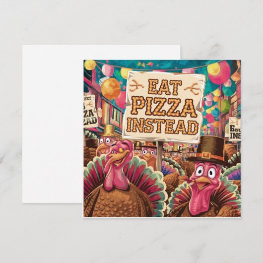 Erntedank mit Pizza Einladung (Vorne/Hinten)