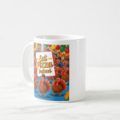 Erntedank mit Pizza Kaffeetasse (Vorderseite Links)