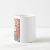 Erntedank mit Pizza Kaffeetasse (Mittel)