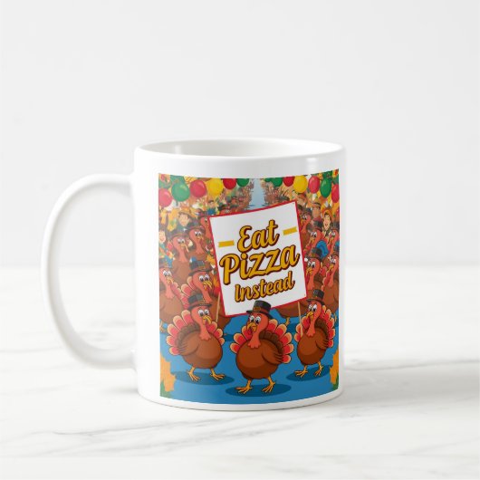 Erntedank mit Pizza Kaffeetasse (Links)