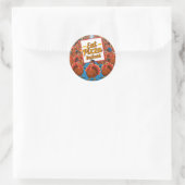 Erntedank mit Pizza Runder Aufkleber (Tasche)