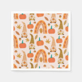 Erntedank mit Pumpkins und Blätter Serviette (Vorderseite)