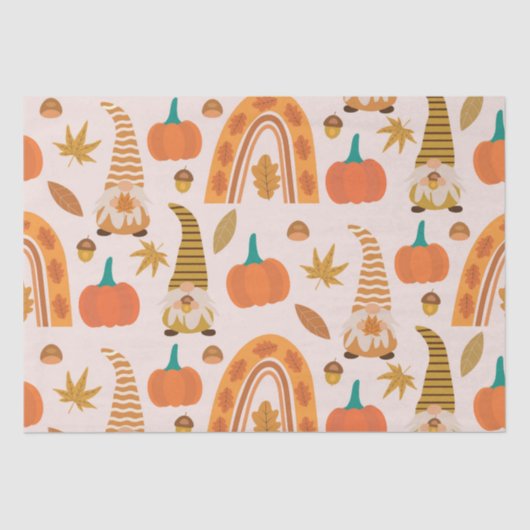 Erntedank mit Regenbogen und HerbstBlätter Seidenpapier (Vorderseite)