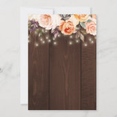 Erntedank mit rustikalem Blumenmotiv Einladung (Rückseite)