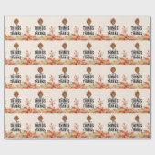 Erntedank mit Truthühner Geschenkpapier (Flach)