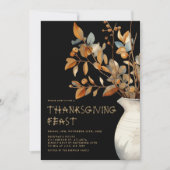 Erntedank Moderne Elegante Freundlichkeit Herbst Einladung (Vorderseite)