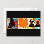 Erntedank Moderne Kunstsammlung Feiertagspostkarte (Vorne/Hinten)