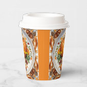 Erntedank Moderne Pumpkin Herbstkollektion Pappbecher (Rechts)